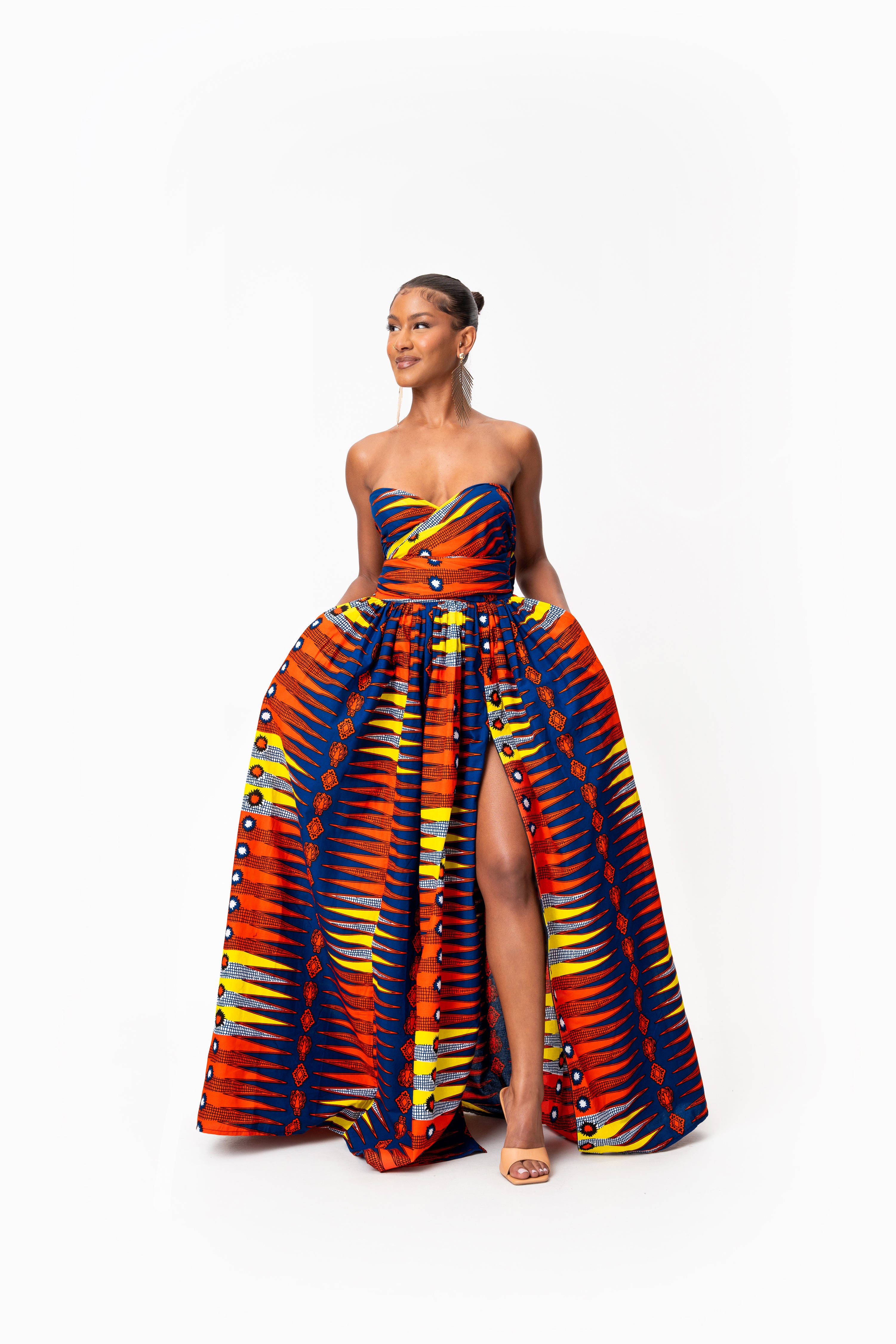 RONKE African print Maxi Infinity dress