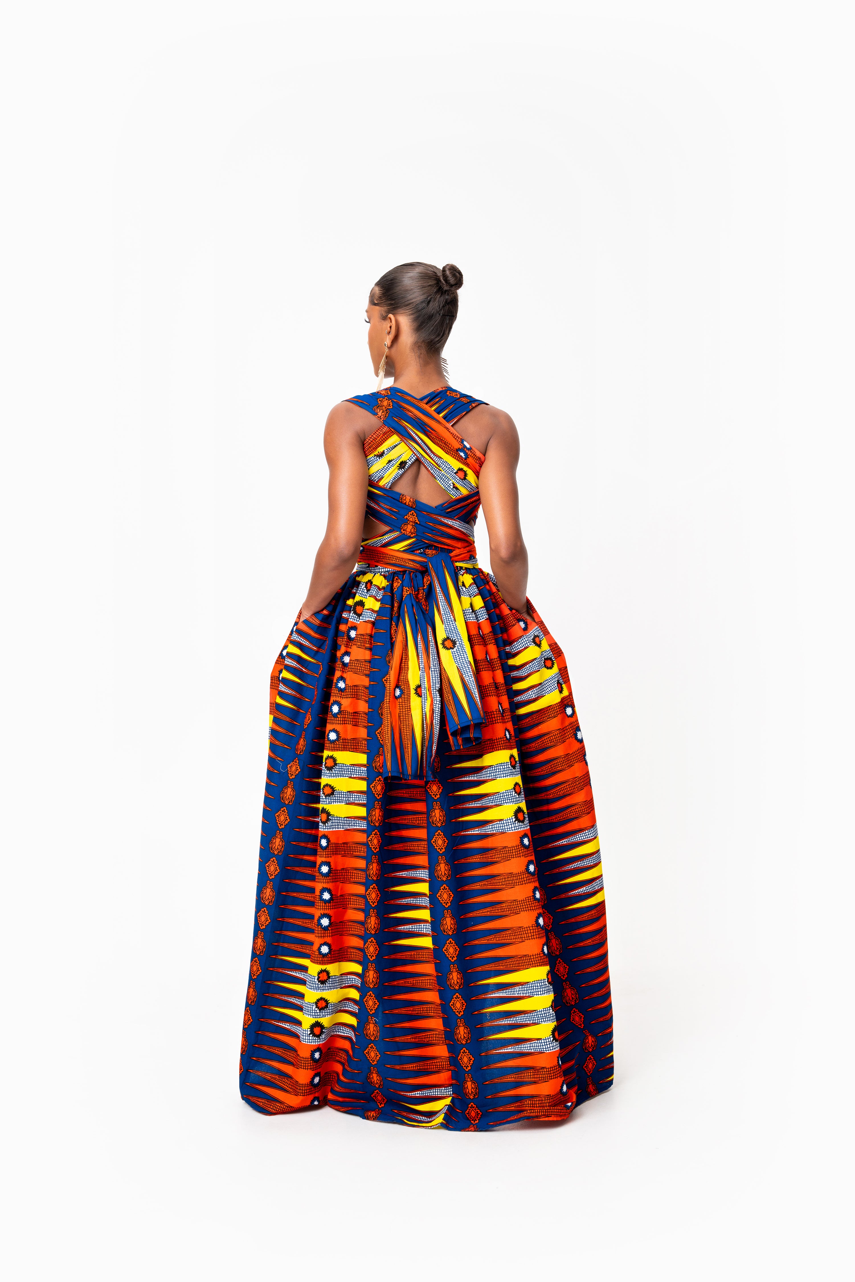 RONKE African print Maxi Infinity dress