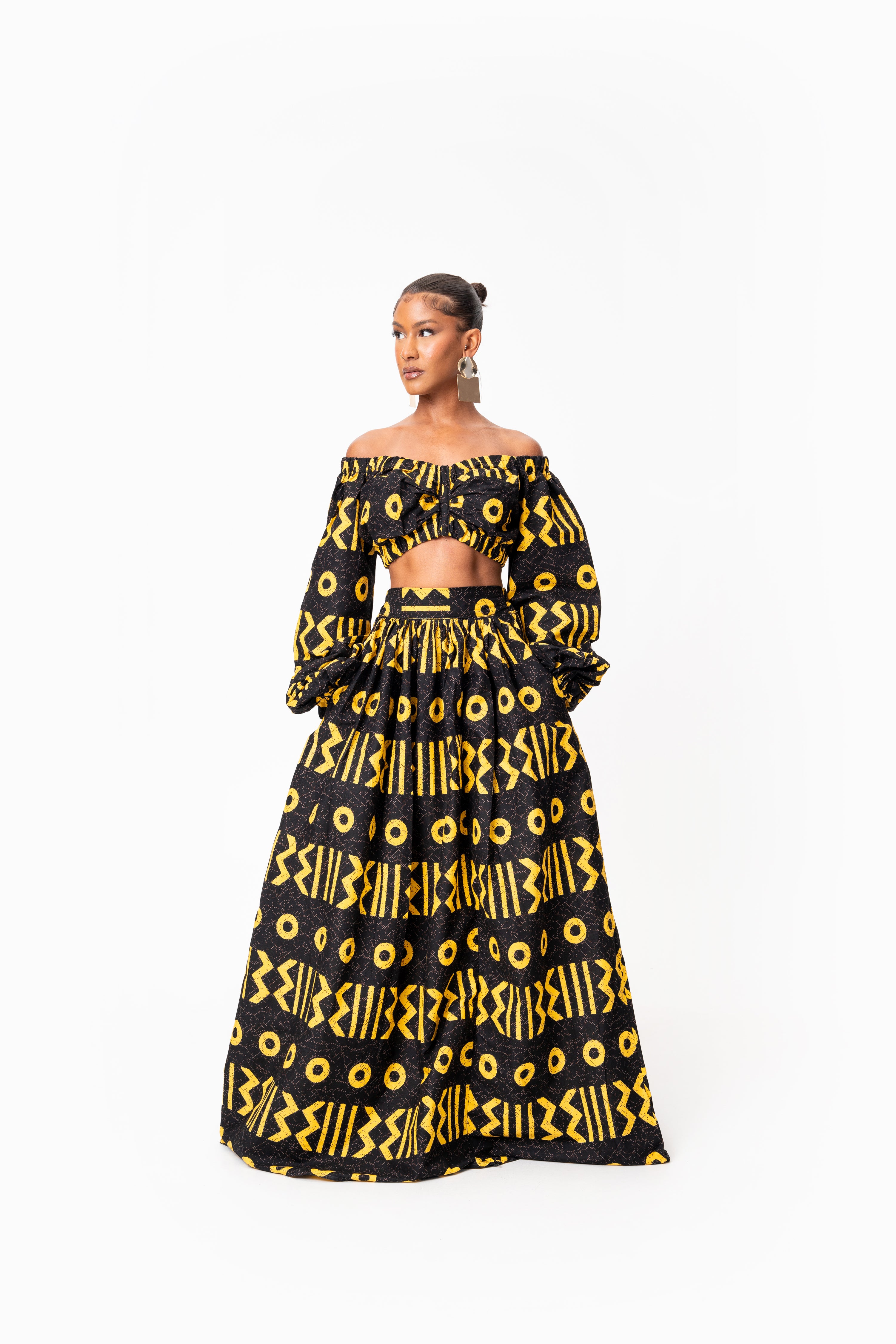 MAKENA African Print Maxi Skirt