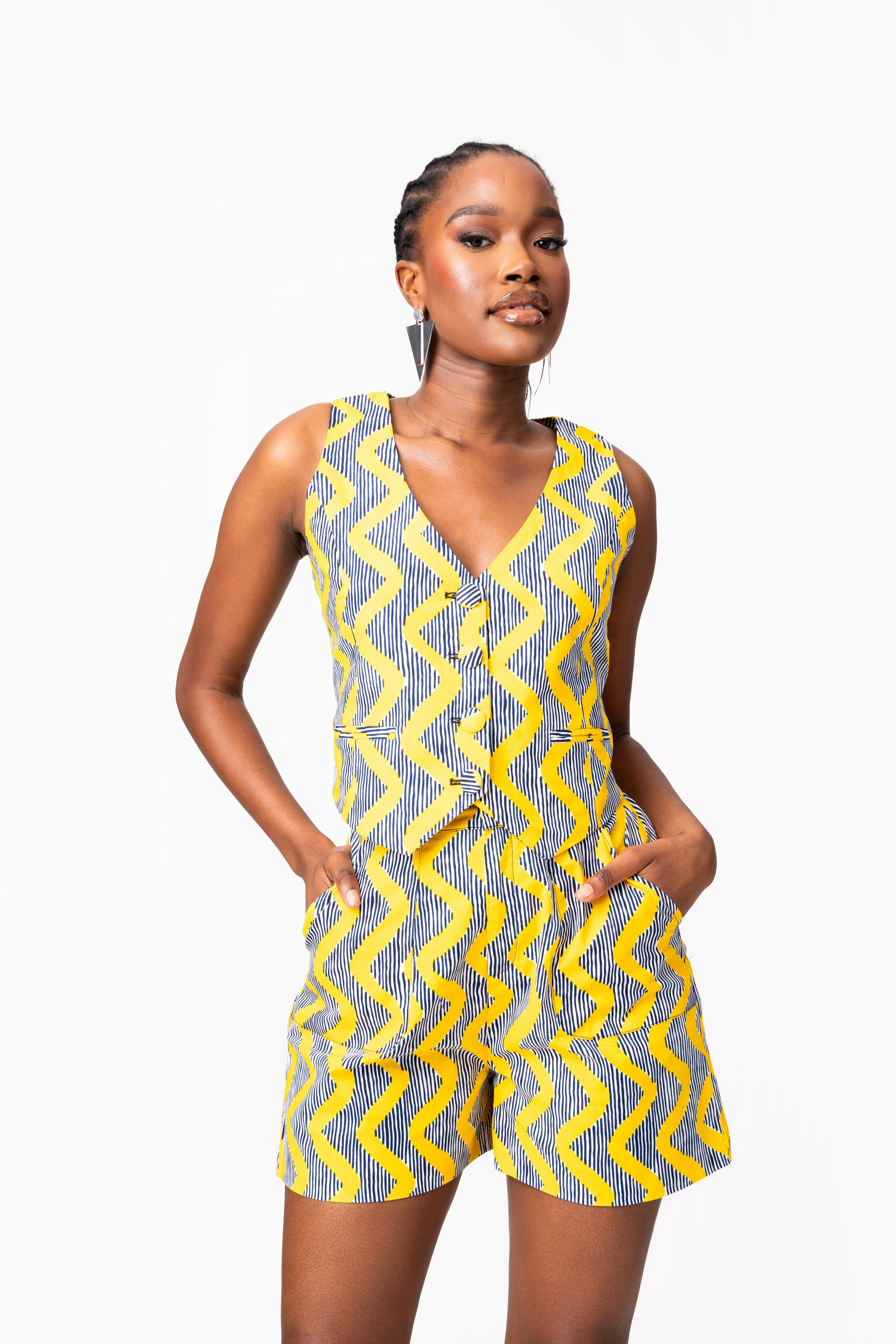 LILY African print WAISTCOAT