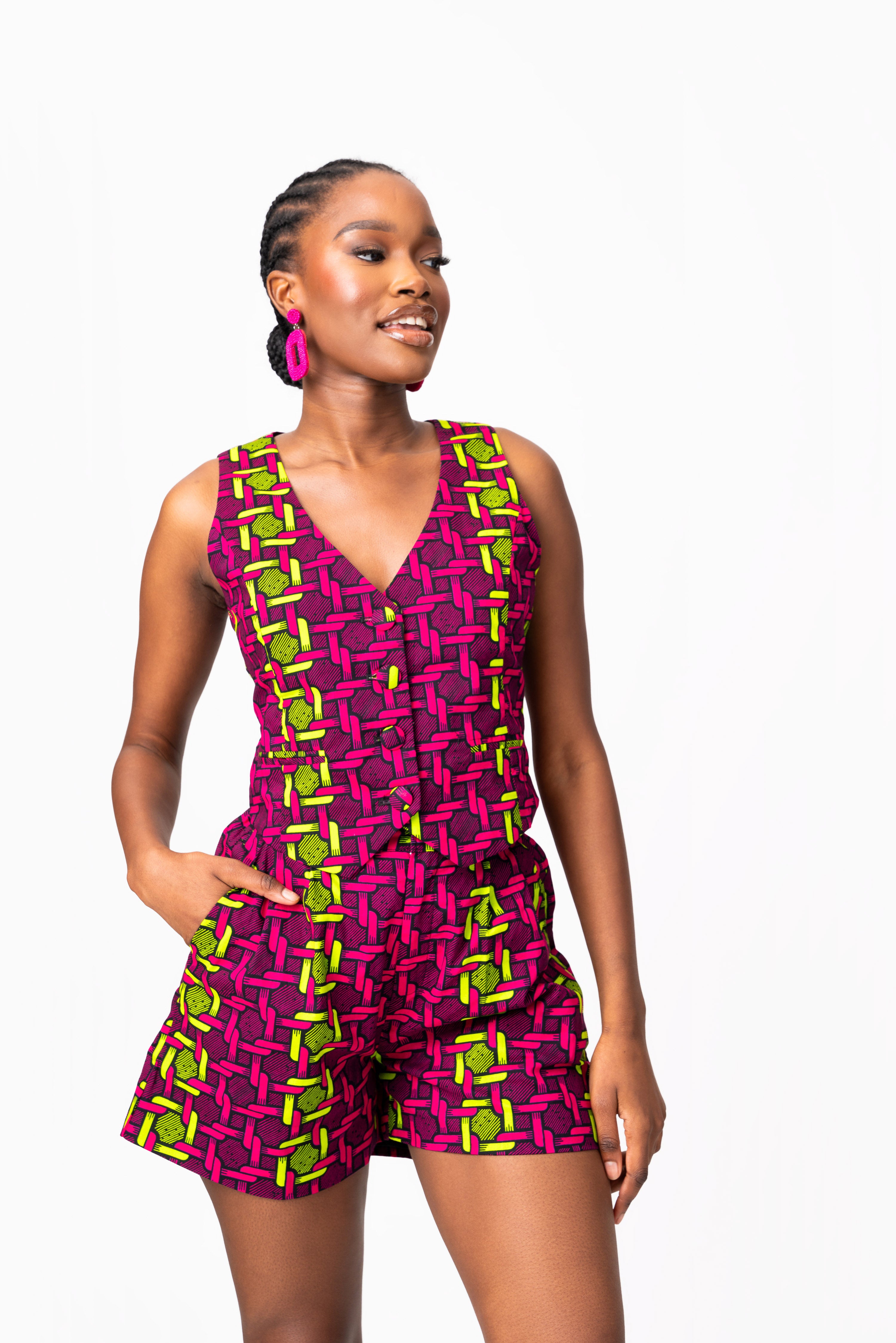 WUNMI African print WAISTCOAT