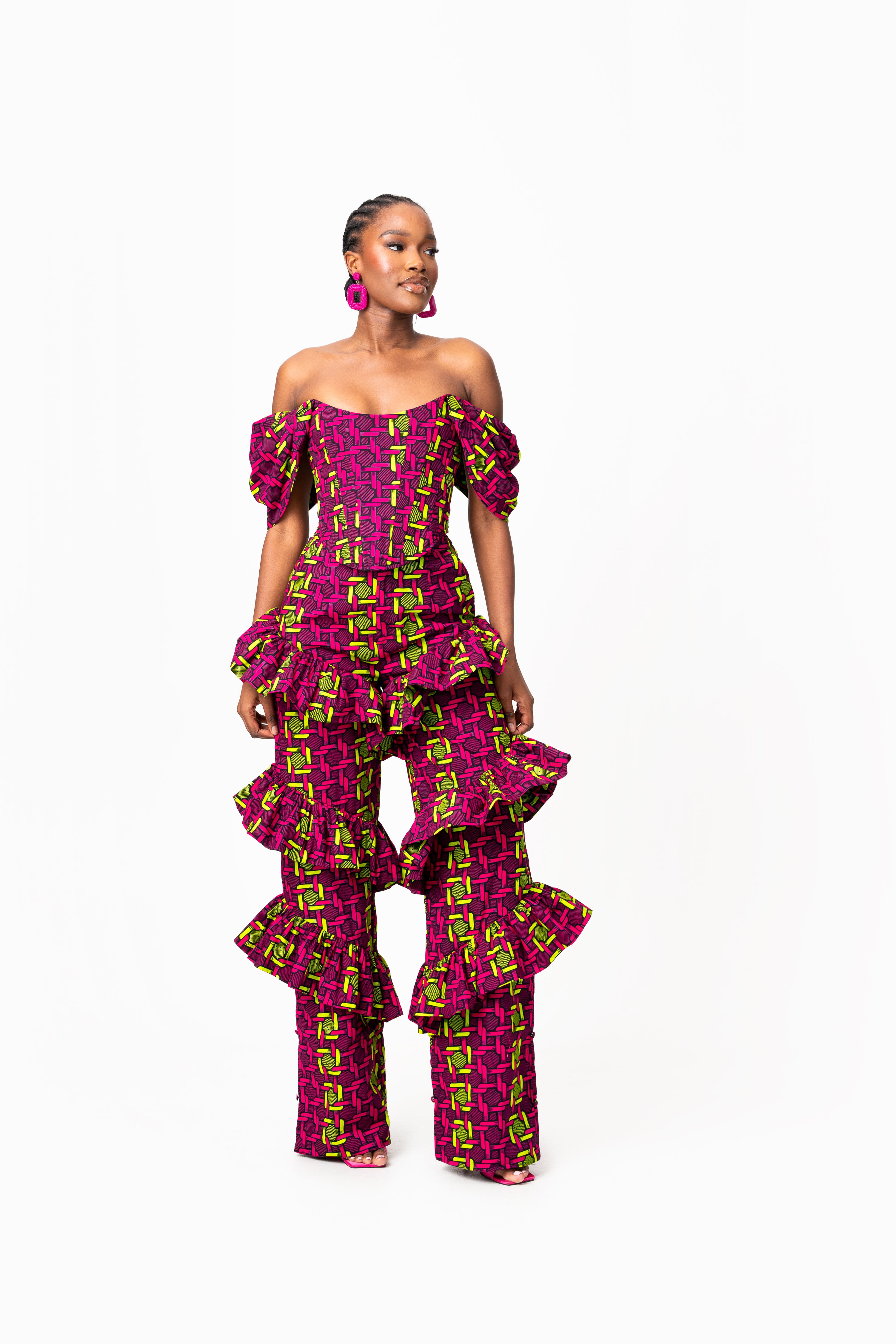 WUNMI African Print Corset Top