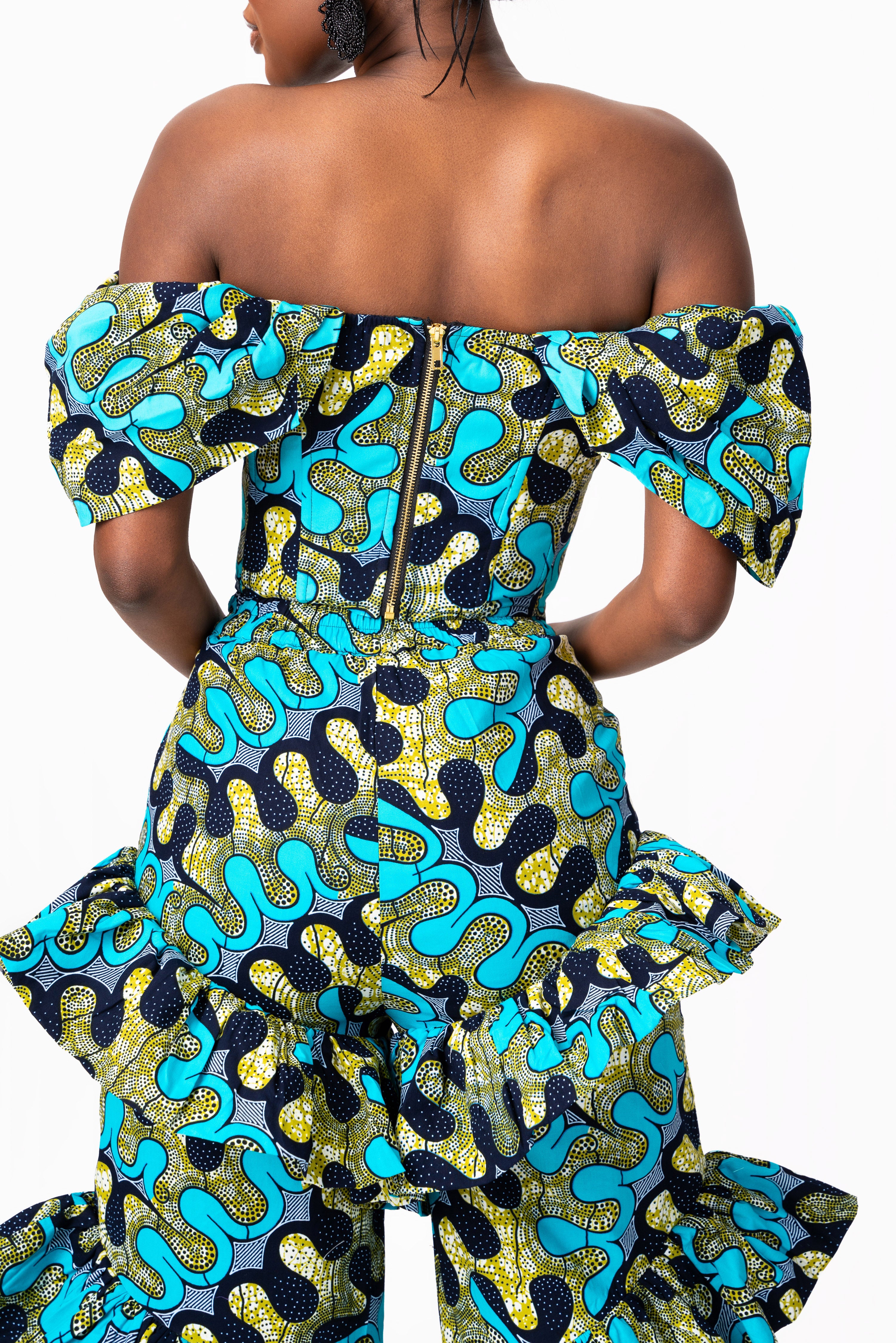 BADE African Print Corset Top