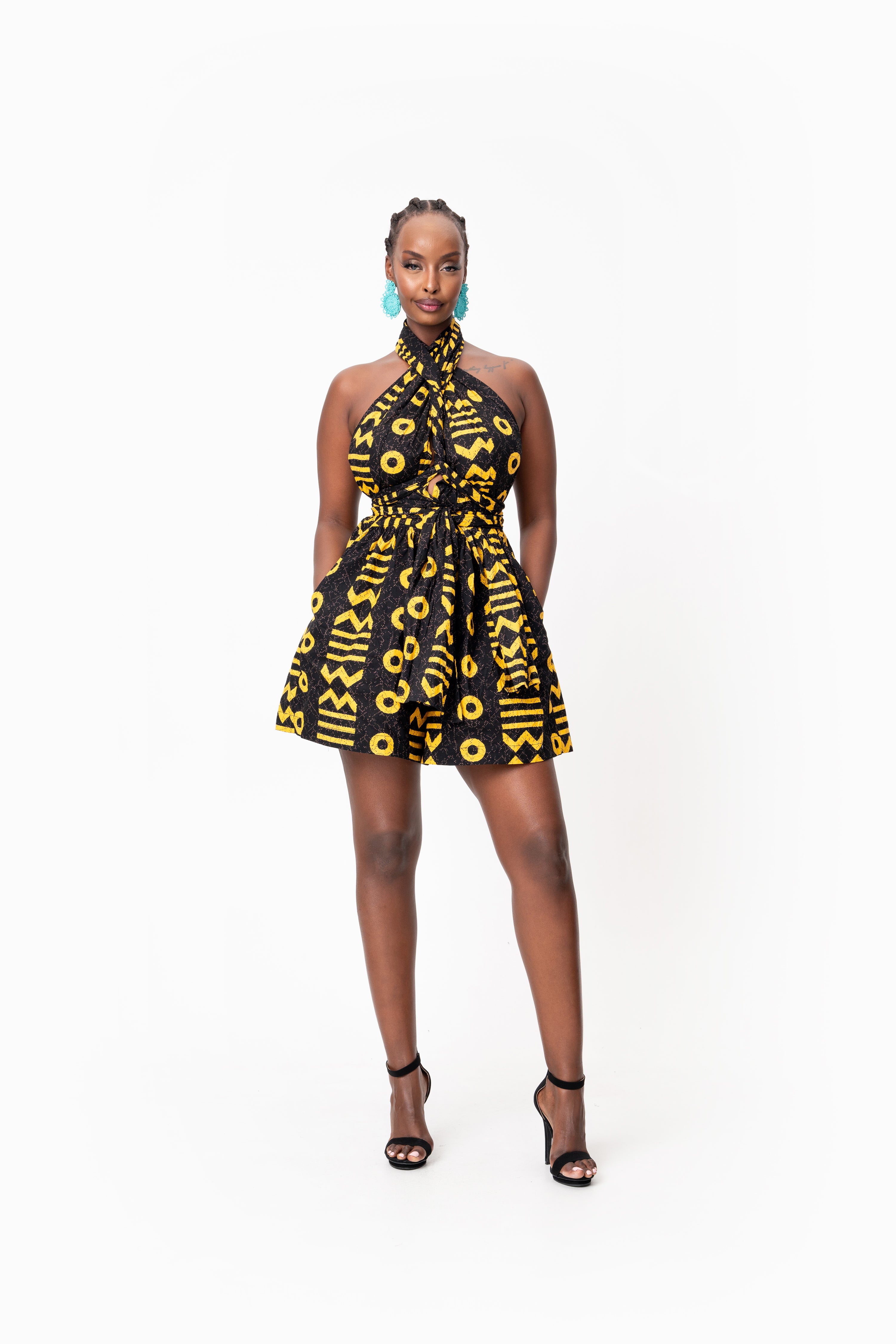 MAKENA African Print Infinity Romper