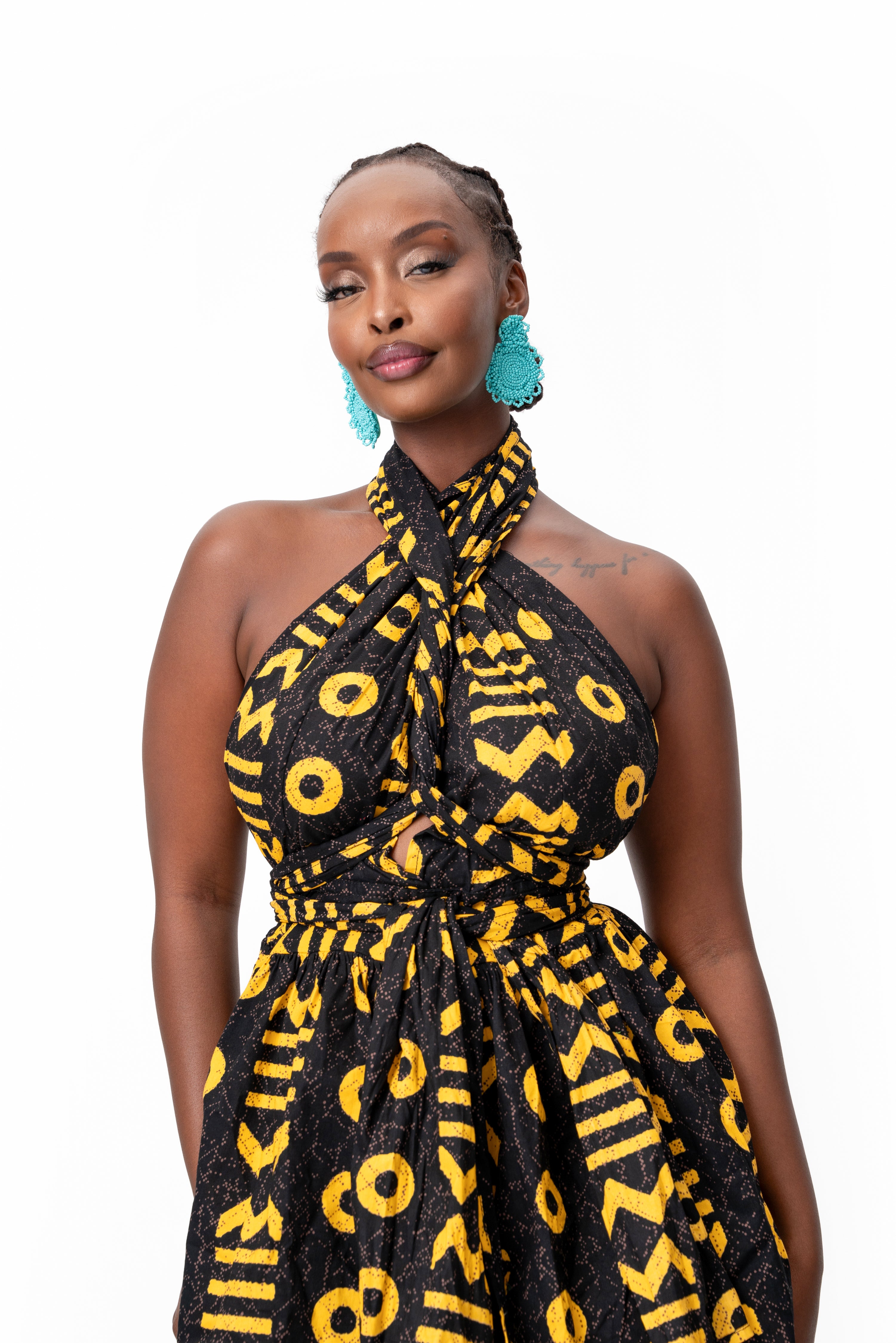 MAKENA African Print Infinity Romper