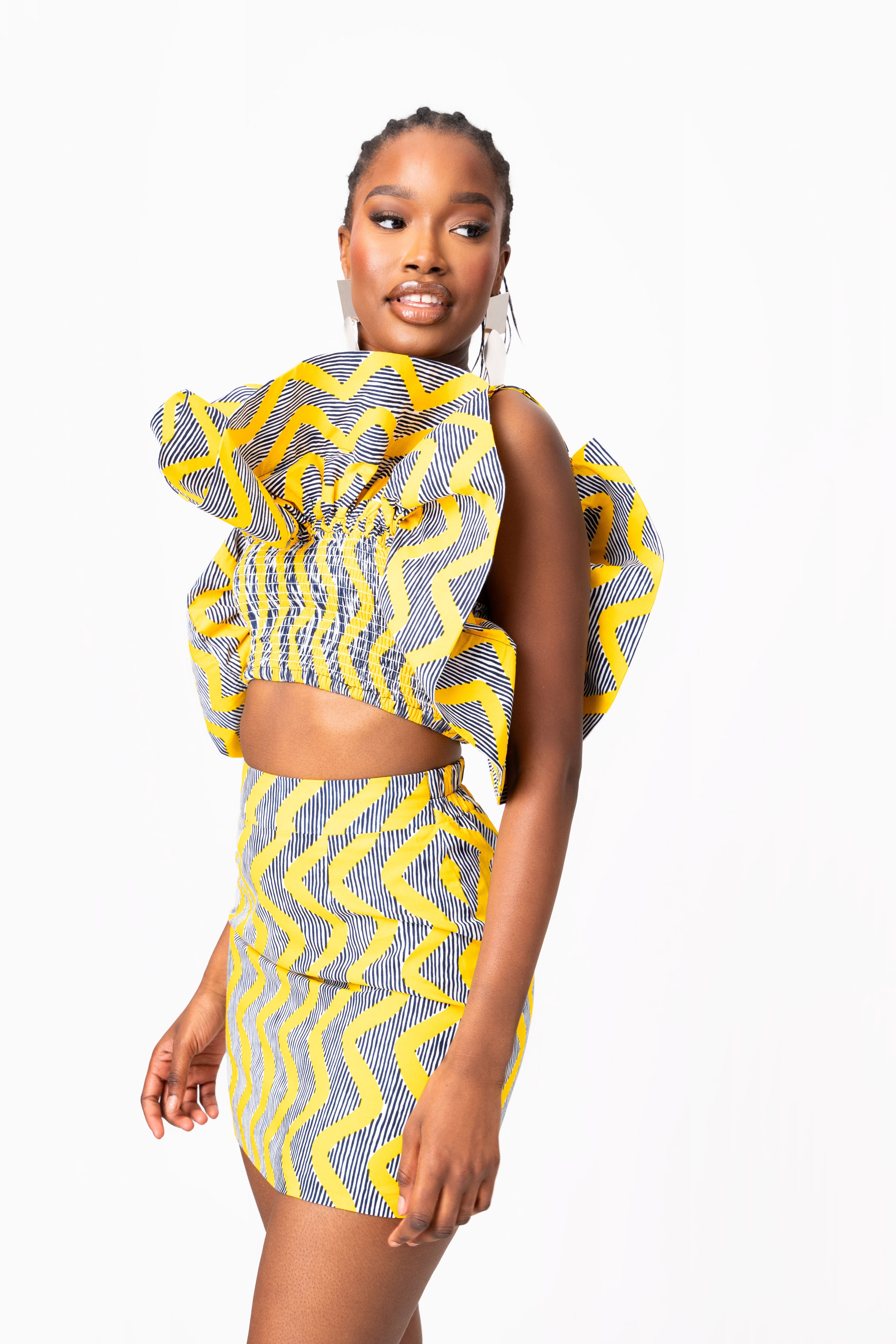 LILY African Print Mini Skirt