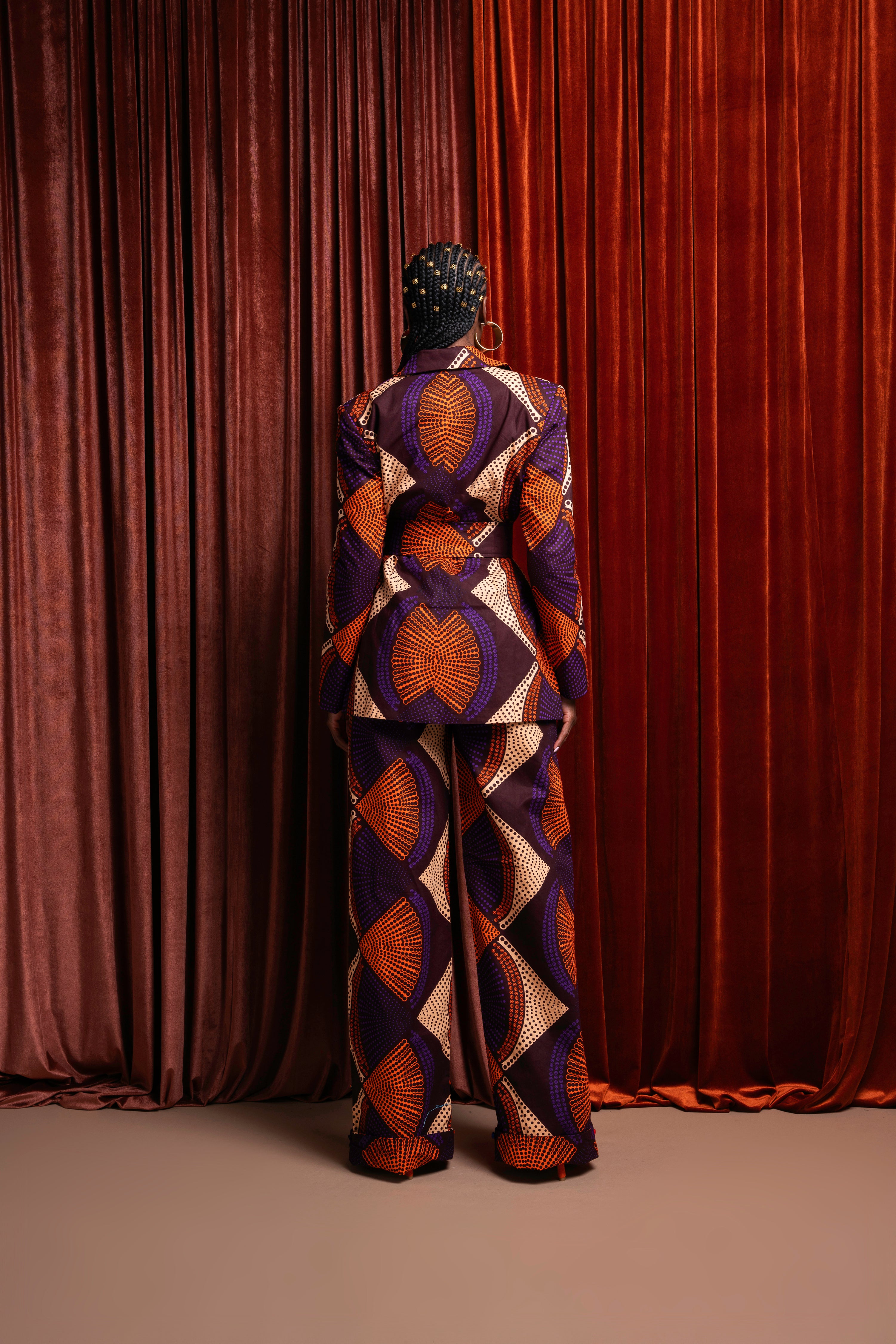 DORA African Print high waist trousers ( 3 LENGTH)