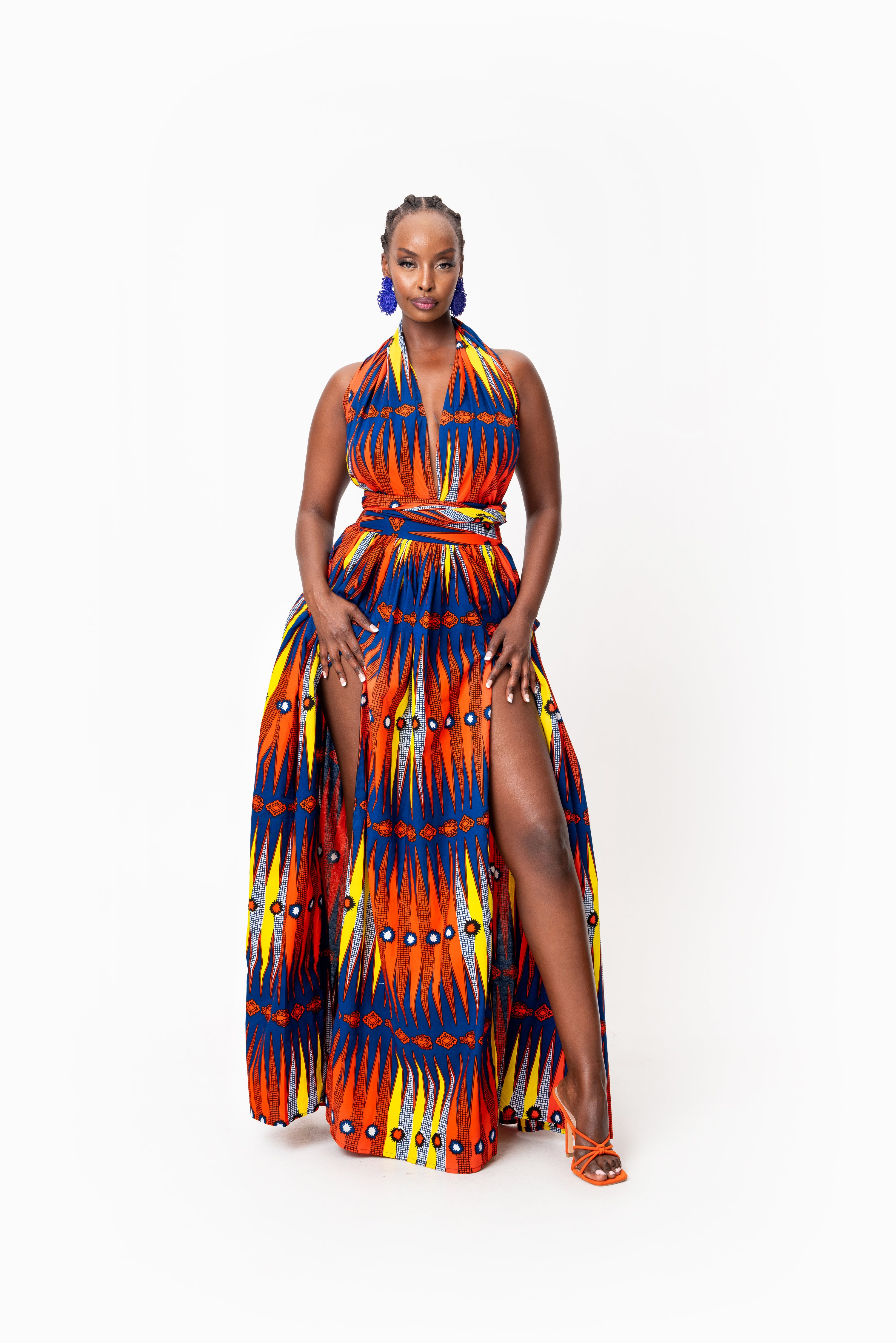 RONKE African print Maxi Infinity dress