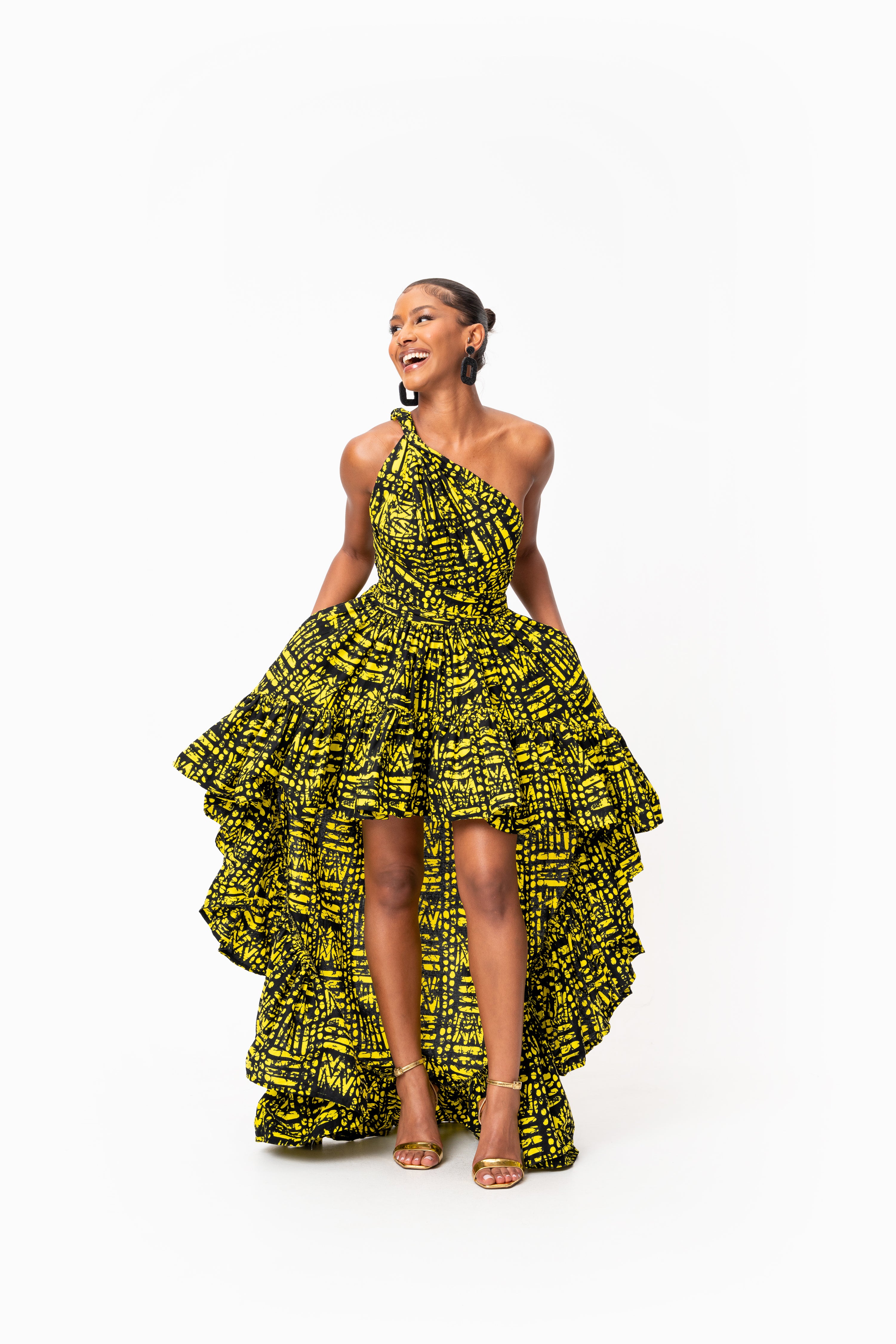 CHIMA African Print Hi-low Infinity Dress