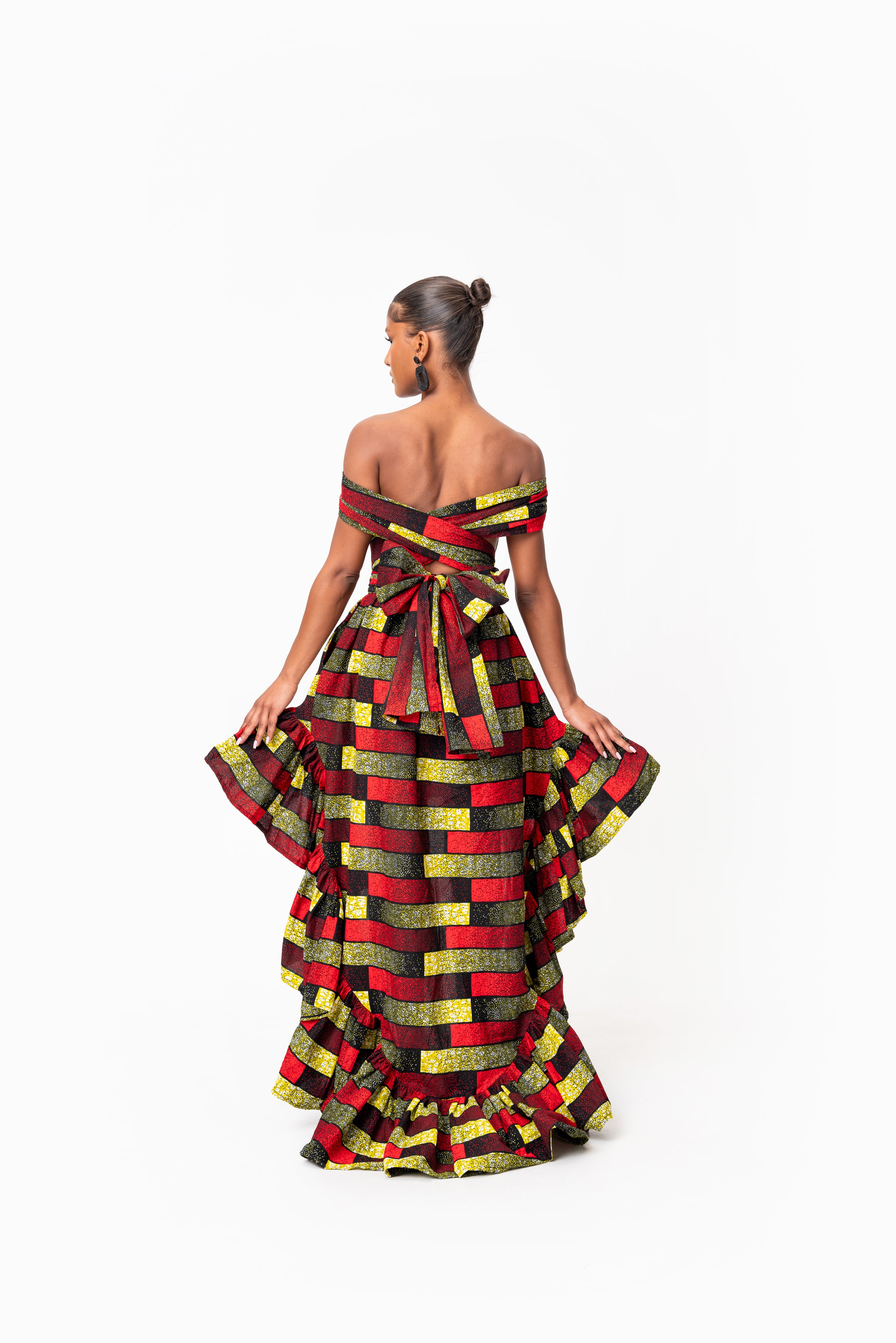 NAYA African Print Hi-low Infinity Dress