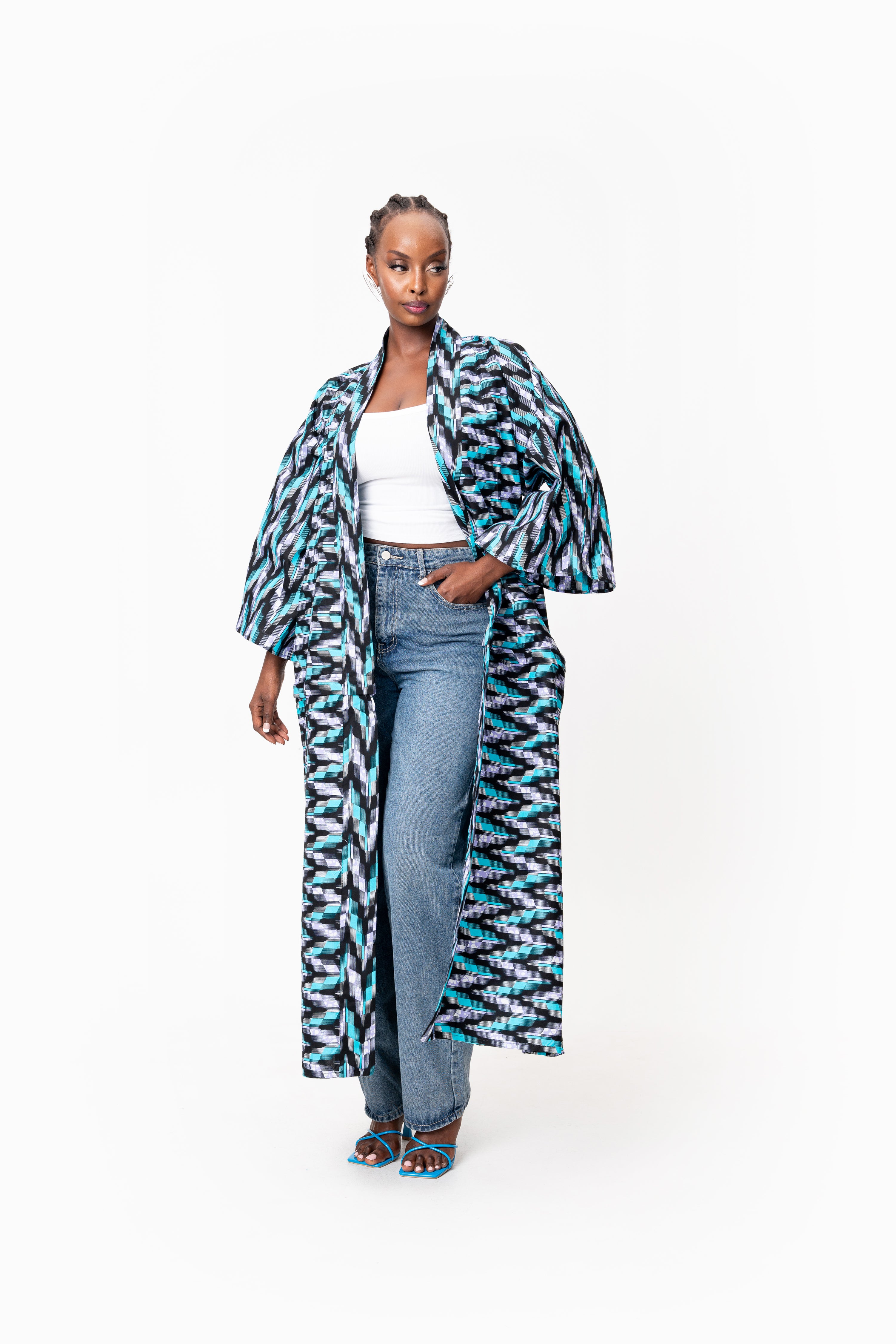 LINA African Print convertible Kimono