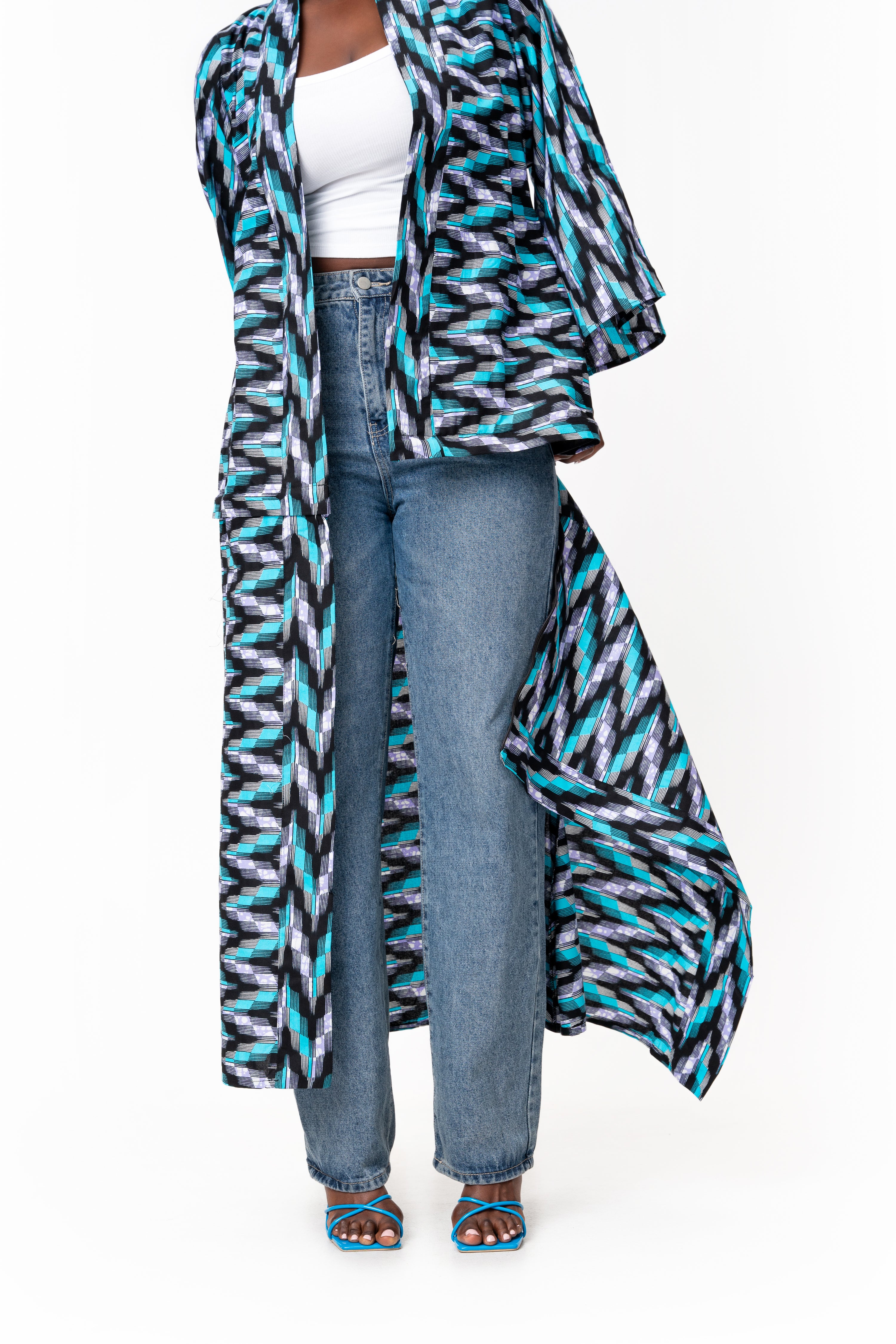 LINA African Print convertible Kimono