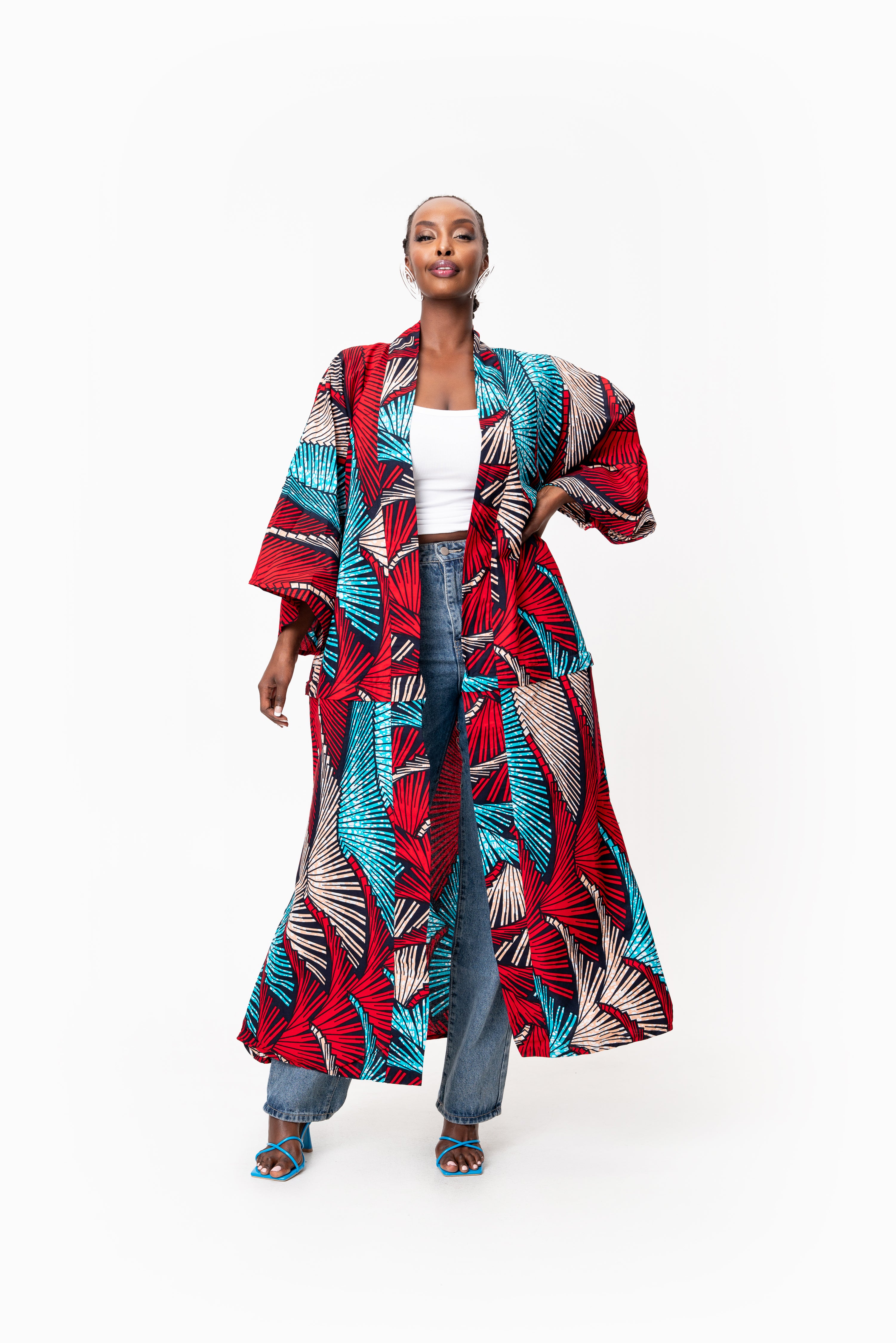 ONA African Print convertible Kimono