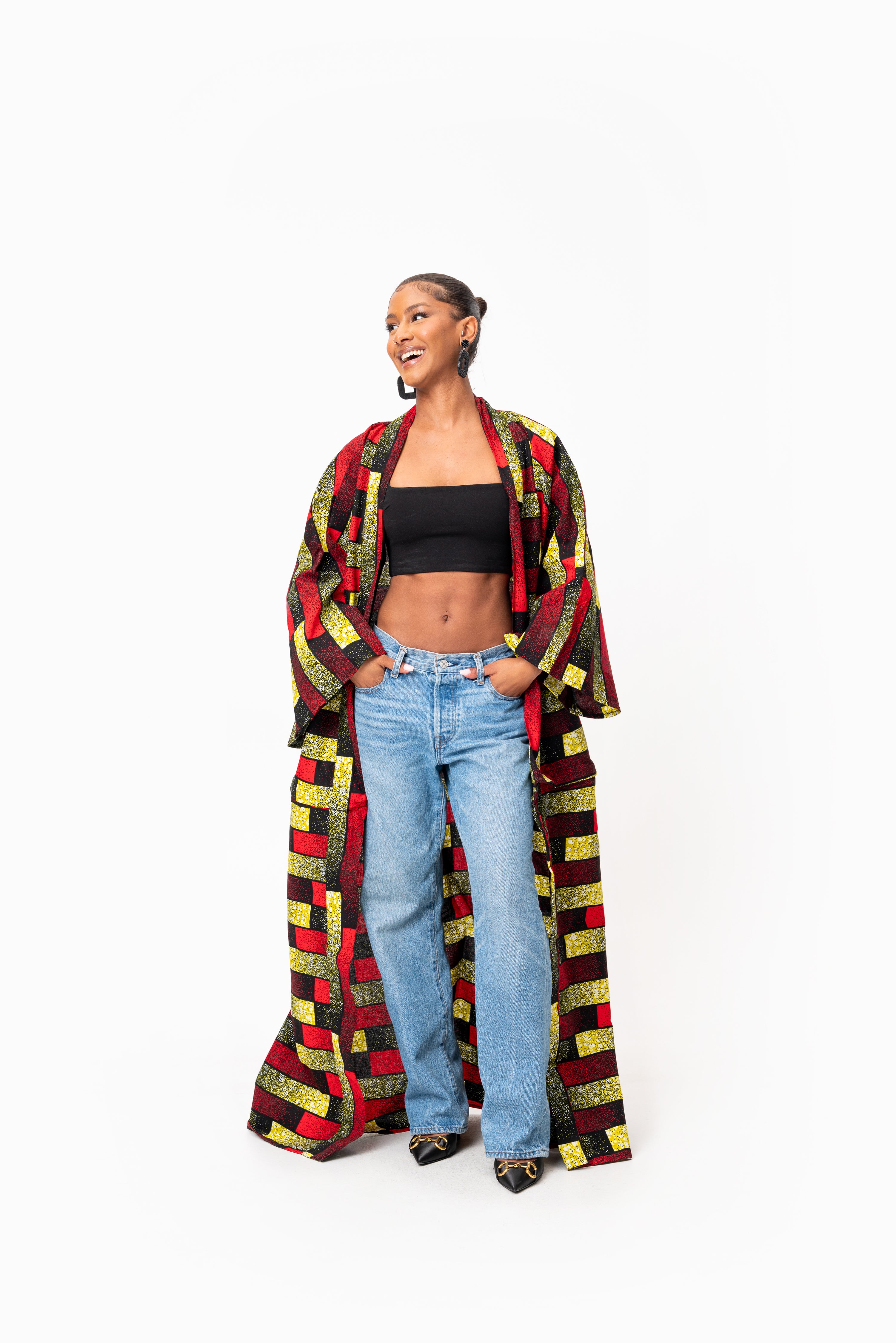 NAYA African Print convertible Kimono