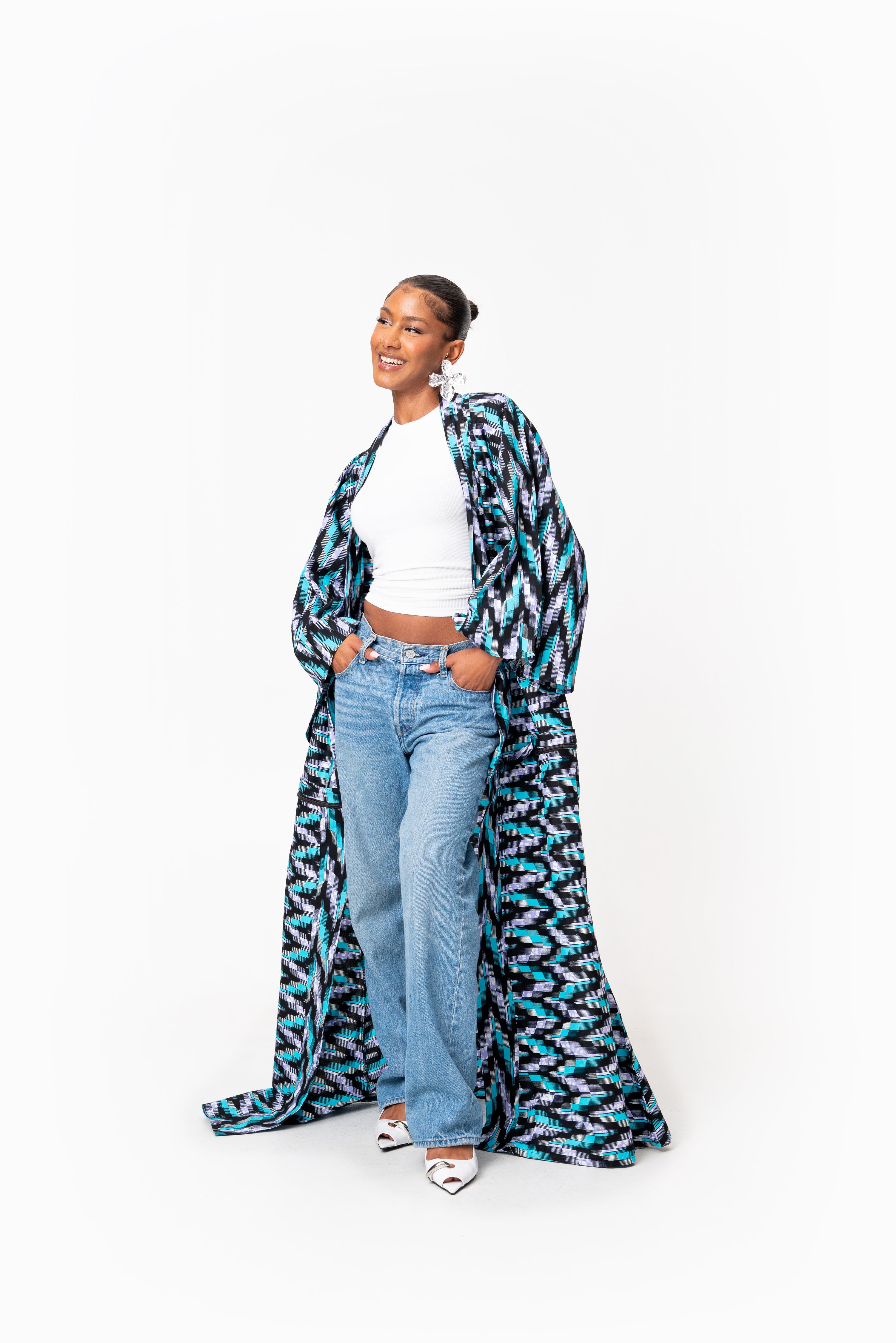 LINA African Print convertible Kimono