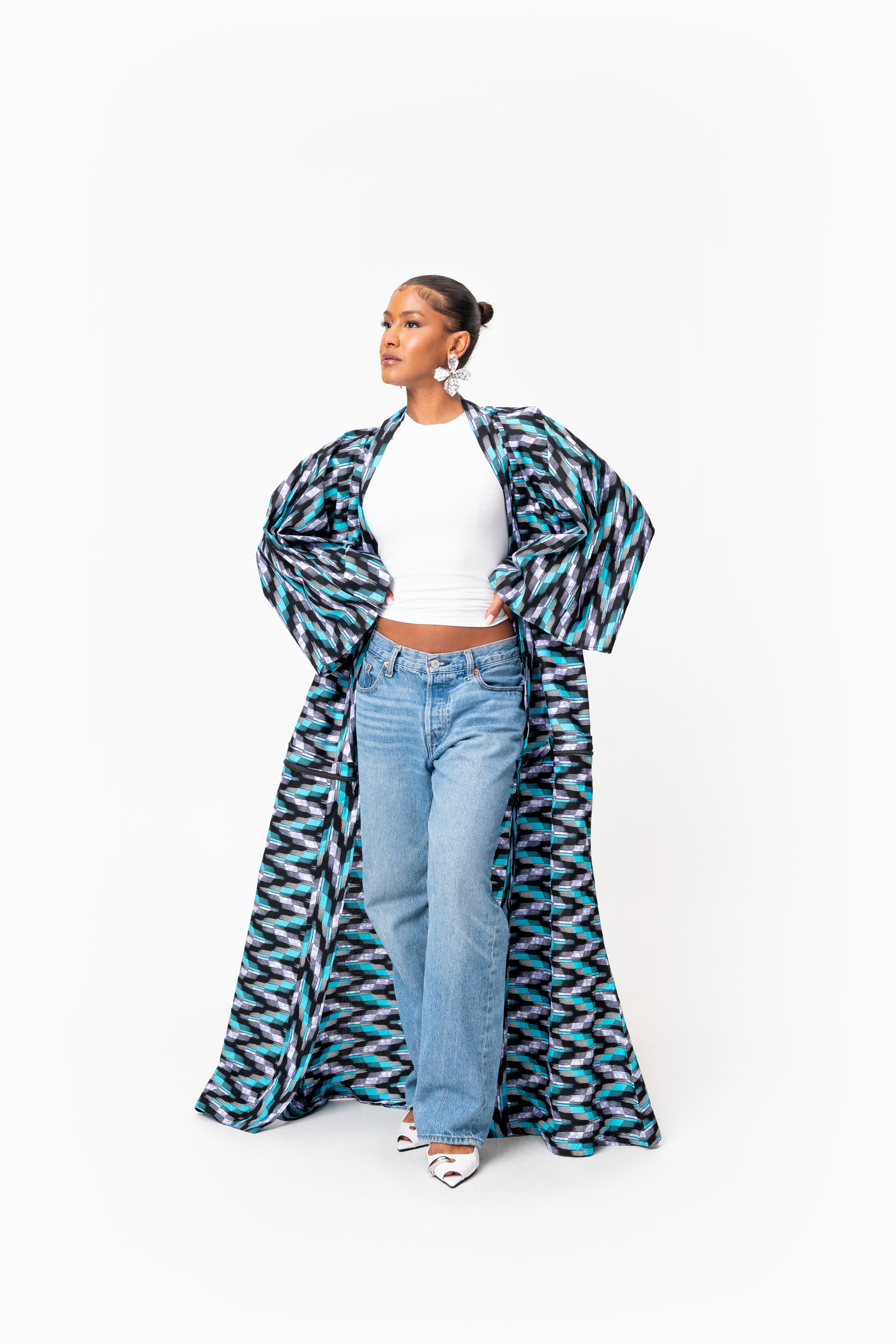 LINA African Print convertible Kimono